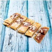 Warme msemen (Marokkaanse ambachtelijke pannenkoek) met Nutella<br><br>